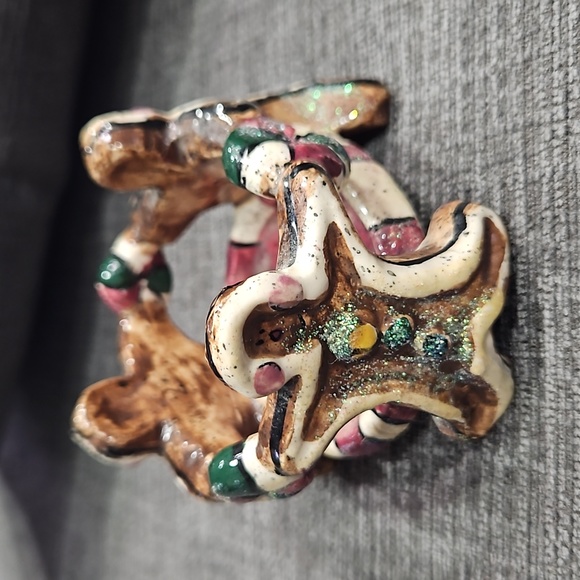 💥50% sale💥SET OF 2 Heather Goldminc ceramic gingerbread votive holders #1029 - Picture 3 of 6